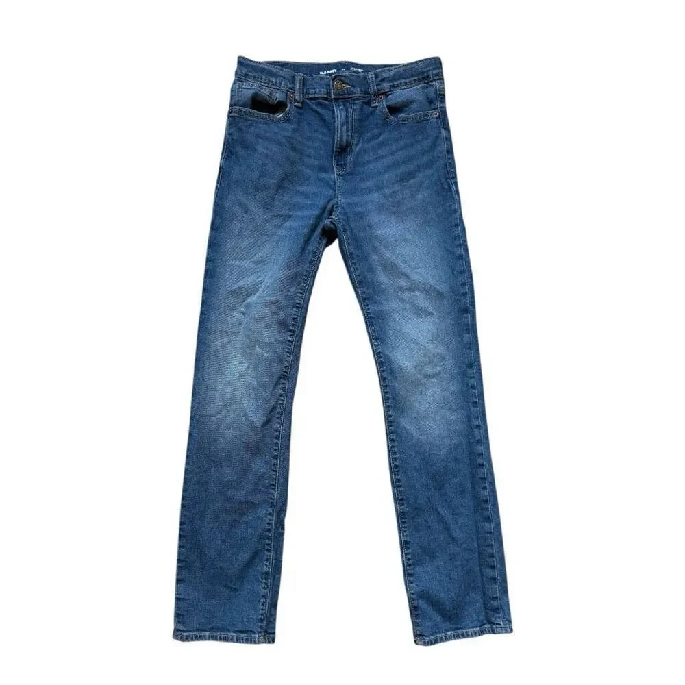 Youth Boys Old Navy Built in Flex Straight Leg Cancun Wash Jeans - Sz 16